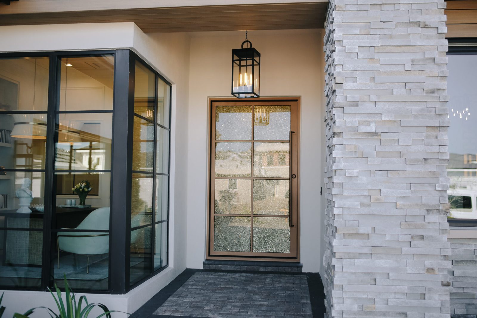 Clean Line iron door — Single, gold finish