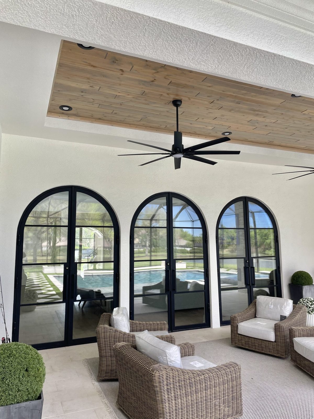 Clean Line iron door — Triple arch
