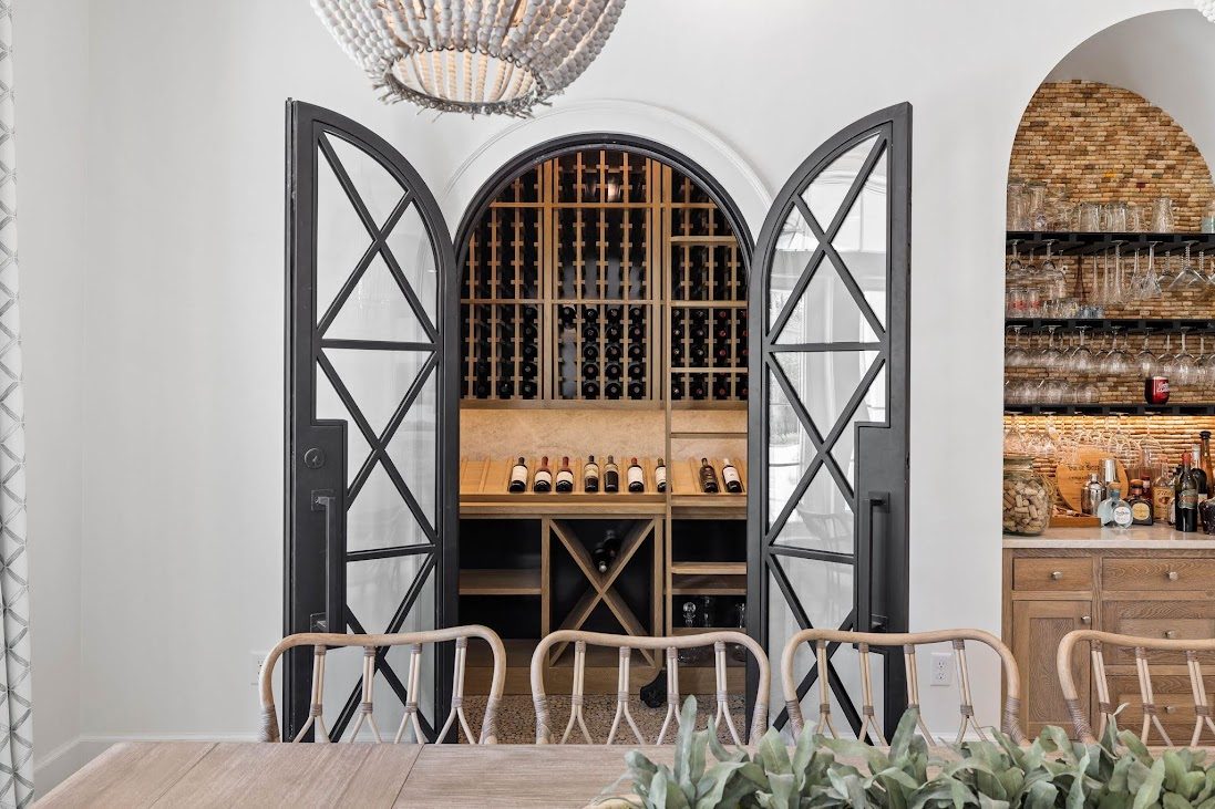 Interior & Specialty iron door — Wine room, arched