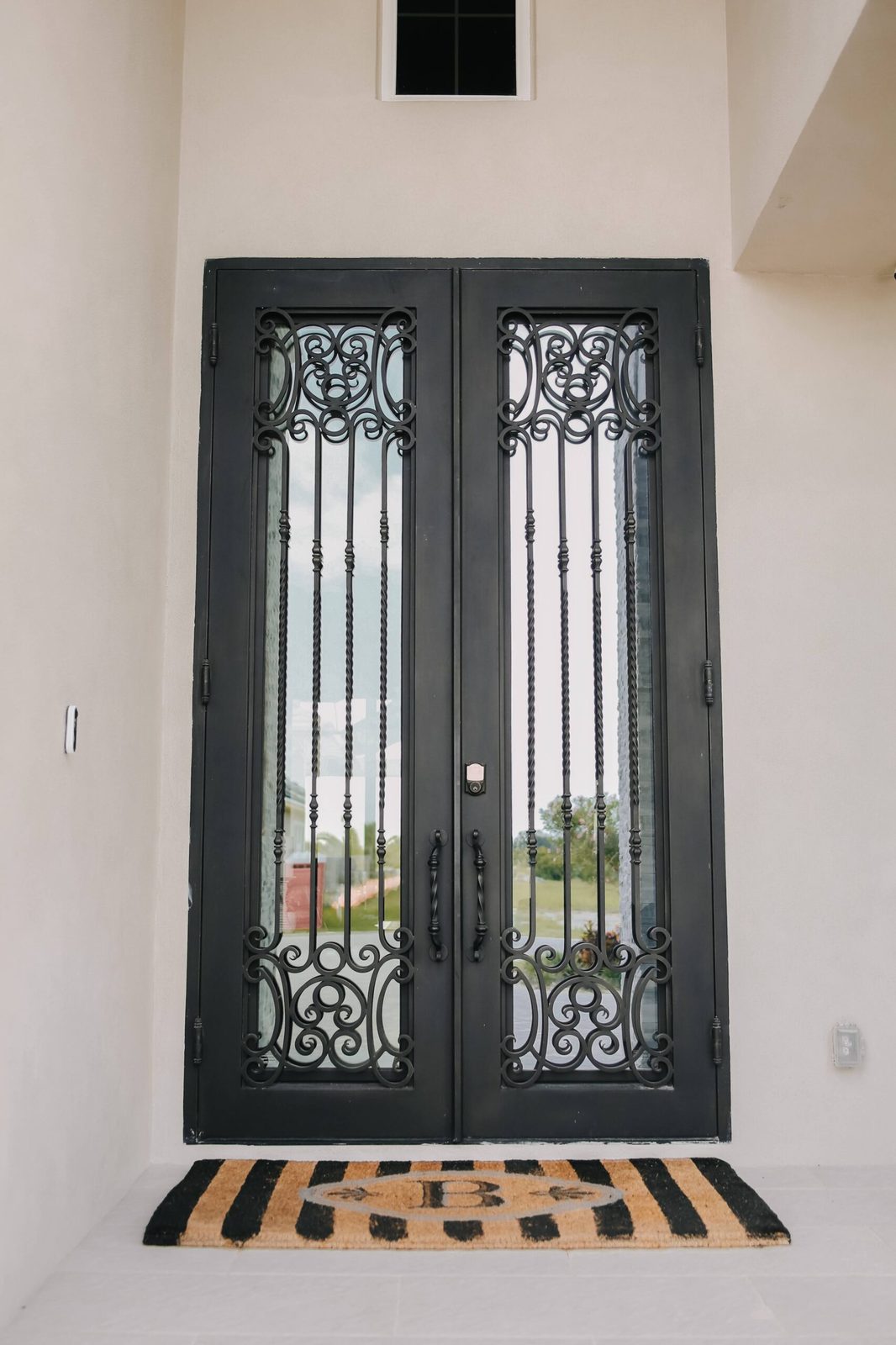 Traditional iron door — Rectangular double