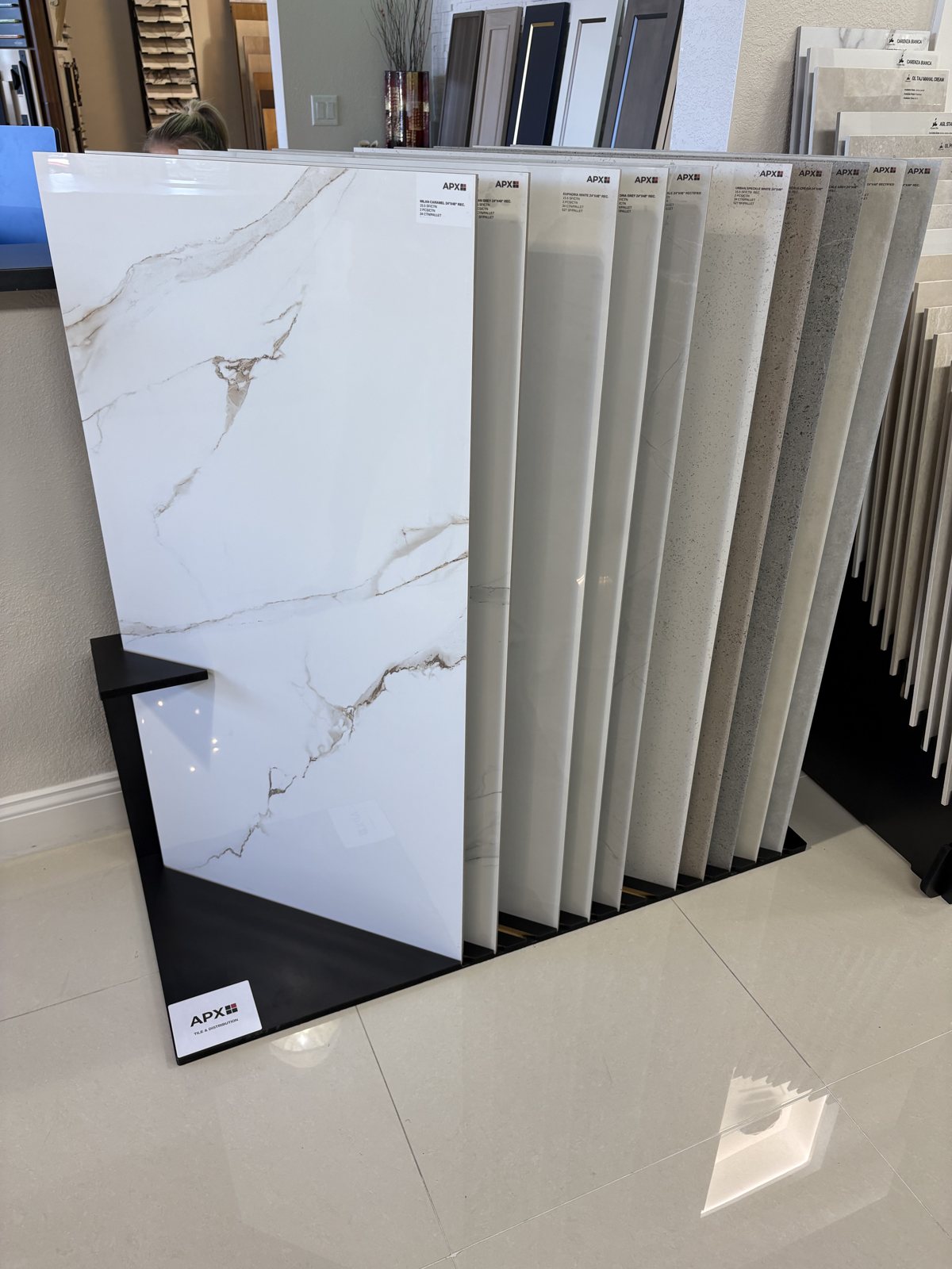 APX tile showroom displays